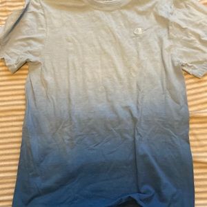 champion blue faded shirt